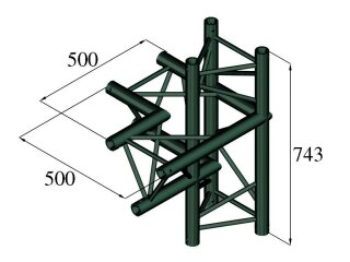 ALUTRUSS TRILOCK S-PAC-44 4-way Piece \/ left