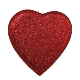 Heart  - Material: with glitter styrofoam - Color: red - Size:  X 30cm