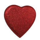 Heart with glitter, styrofoam 30cm Color: red