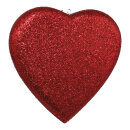 Herz beglimmert, Styropor     Groesse: 20cm - Farbe: rot #