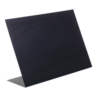 L-Aufsteller Kunststoff     Groesse: 15x21cm    Farbe: schwarz     #