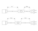 SnakeBis Leuchten-Zuleitung mit Textilkabel Sternmuster-Hervorhebung 3D RT41, Kabellaenge: 1,8m