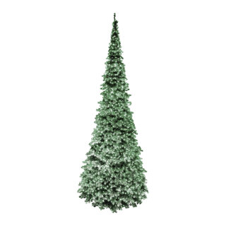 Gigant Baum Deluxe, »SLIM-Exklusive«      Groesse:4960 Tips, 2 Elemente, Vinylfolie, 1.800 LEDs, für innen und außen, Ø 190cm, 460cm    Farbe:grün/warm weiß     #   Info: SCHWER ENTFLAMMBAR