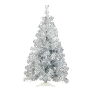 Tinsel tree "Deluxe" 186 tips - Material: plastic stand metal foil - Color: silver - Size: Ø 76cm X 120cm