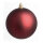 Christmas bauble burgundy matt 6 pcs./blister - Material:  - Color:  - Size: Ø 8cm