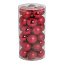 30 Christmas balls red 12x shiny 12x matt - Material: 6x...