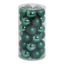 30 Christmas balls dark green 12x shiny 12x matt -...