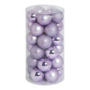 30 Christmas balls lilac 12x shiny 12x matt - Material:...