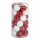 30 Christmas balls red/white 12x red shiny 12x white matt - Material: 6x red glittered - Color:  - Size: Ø 6cm