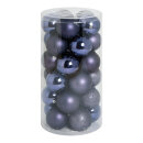 30 Weihnachtskugeln, violett 12x glnzend, 12x matt, 6x...