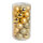 30 Christmas balls gold 12x shiny 12x matt - Material: 6x glittered - Color:  - Size: Ø 10cm