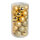 30 Weihnachtskugeln 12x glänzend, 12x matt, 6x beglittert     Groesse: Ø 10cm    Farbe: gold