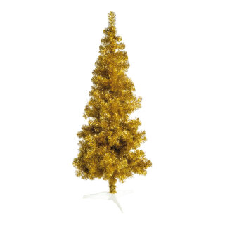 Tinsel tree »Deluxe« with 336 tips - Material: with plastic stand - Color: gold - Size: 150cm