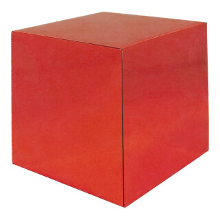 Cube with mirror finish - Material: foldable out of foam - Color: red - Size: 25x25cm
