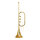 Trumpet made of plastic  - Material:  - Color: gold wiped - Size: ca. 80x20cm
