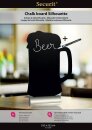 Silhouette Tischkreidetafel "BEER", inkl. Aluminiumfuß und 1 Kreidestift