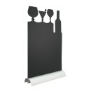 Silhouette Tischkreidetafel "COCKTAIL", inkl. Aluminiumfuß und 1 Kreidestift