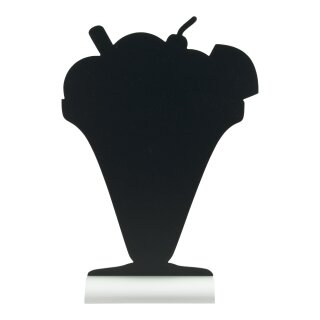 Silhouette Tischkreidetafel "ICECREAM", inkl. Aluminiumfuß und 1 Kreidestift