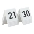 Tischnummernset 21-30 - Weißes Acryl mit schwarzer...