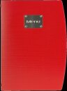 RIO Speisekarte mit Metallplatte "MENU", rot,...