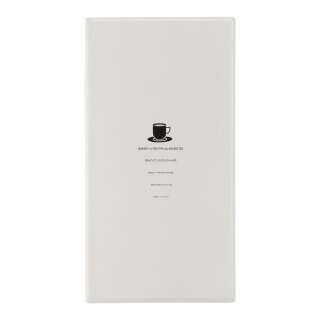 Speisekarte Design Range "Weiß mit Getränken" in A45, inkl. 1 doppelte Einlage pro Karte (für 4 Seiten A45)