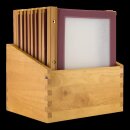 Wood-Range A4 Weinkarte weinrot  (x20) inkl. Box, inkl. 2...