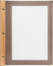 Wood A4, braun, Speisekarte inkl. 2 doppelten Einlagen für Menüs (für 4 Seiten A4)
