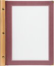 Wood A4, rot, Weinkarte inkl. 2 doppelte Einlage für Karte (für 4 Seiten A4)
