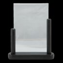 Tisch Aufsteller - A5- Hartholz, schwarz lackiert mit Acryleinschub
