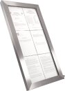 LED  Informations Display - bunte LED-Beleuchtung, Stahl inkl. Fernbedienung - für 6 x A4 Seiten (exkl. Pfosten und Fuß)