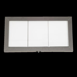 LED  Informations Display - LED-Beleuchtung, Stahl inkl. Fernbedienung - für 3 x A4 Seiten (exkl. Pfosten und Fuß)