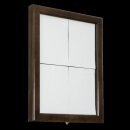 LED  Classic Informations Display  Braun 4xA4 (A2) - freistehend oder Wandmontage - Hartholz mit Glasfenster -  inkl. 5m Kabel oder Securit AKKU (nicht inkl.) - 53x70x6cm (exkl. Pfosten und Fuß) Farbe: Schwarz