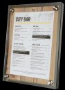 Glas Star Information Display Eiche 4xA4 (A2) Hartholz...