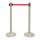 Absperrpfosten mit 210cm langem, rotem Nylonband; SET inkl. HALTERUNG 100 cm und Fuß