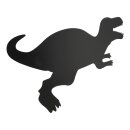 Silhouette Kreidetafel "DINO" inkl. 1 Kreidestift und Wand Klettverschlusskleberstreifen