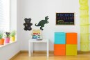 Silhouette Kreidetafel "DINO" inkl. 1 Kreidestift und Wand Klettverschlusskleberstreifen