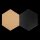 Hexagon Kork- + Kreidetafeln - insges. 7 Stück (4*Kreidetafel, 3*Kork) mit Pinnadeln und Klettband zur Wandbefestigung