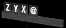 Buchstabenleiste schwarz, 1m. inkl. Buchstaben und Zahlen...