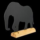 Silhouette Tischkreidetafel "ELEPHANT", inkl. Holzfuß und 1 Kreidestift