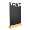 Silhouette Tischkreidetafel "LOVE", inkl. Holzfuß und 1 Kreidestift