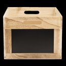 Holzbox / Tablecaddy mit Kreidetafelflächen an den kurzen...
