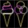 Eiscreme XXL Neon leuchtend (Ice Cream) Höhe:120cm