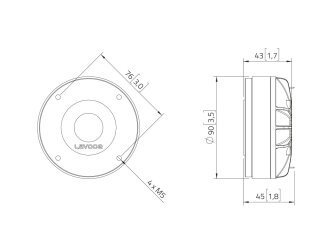 LAVOCE DF10.142LK 1 Compression Driver Ferrite Magnet