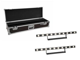 EUROLITE Set 2x LED STP-10 Sunbar 3200K 10x5W Lichtleiste + Case