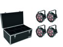 EUROLITE Set 4x LED SLS-6 TCL Spot + Case TDV-1