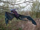 EUROPALMS Halloween Flying Dragon, animated, blue, 120cm
