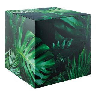 Motivwürfel »Dschungel« Pappkreuz innen zur Stabilisierung, hohe Druck- und Materialqualität, 450g/m², aus Pappe, faltbar     Groesse: 32x32x32cm    Farbe: grün