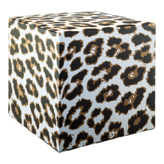 Motivwürfel »Leopard«   Groesse: 32x32x32cm - Farbe: braun/weiß #