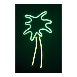 LED motif "palm tree" with eyelets to hang - Material: for indoor use 2m power cord - Color: yellow/green - Size: 48x25cm
