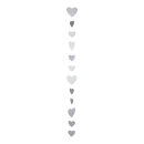 Paper hearts garland with 12 hearts in 10 & 15cm 200cm...